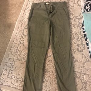 JCrew army green FRANKIE pants. Size 2